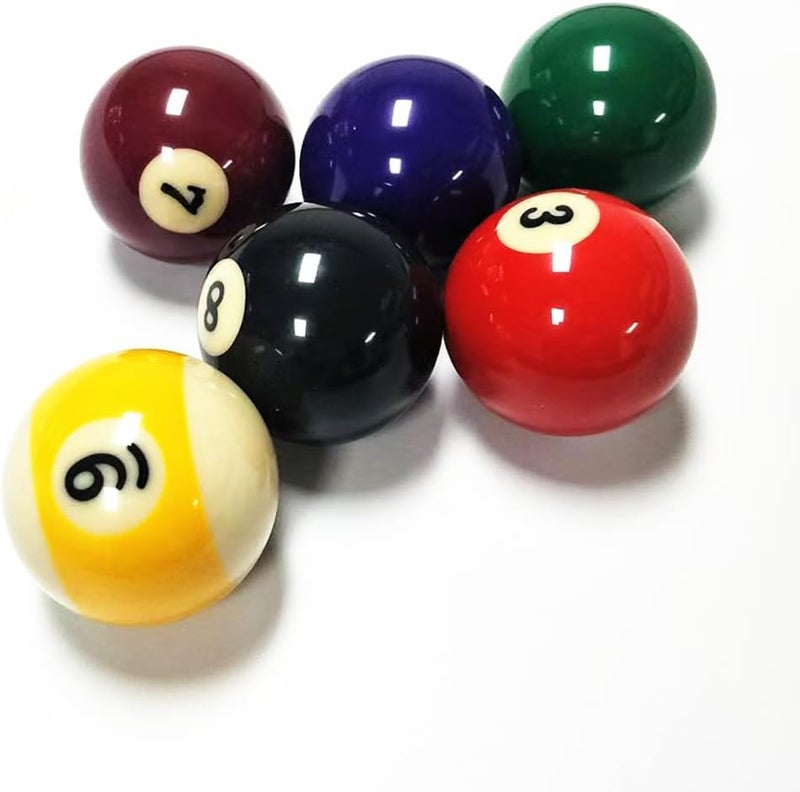 Ovewibi Replacement Billiards Ball Set, 1-1/2" Mini Size, 1.5 Inch, Replacement Balls with Cue Ball & Billiard #8 Ball, Billiards Ball Accessories - Image 2
